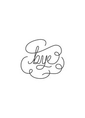 Bye lettering