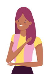 Isolated avatar woman vector design