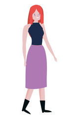 Isolated avatar woman vector design