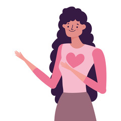 Isolated avatar woman vector design