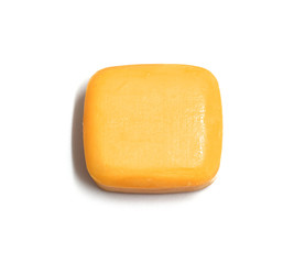 handmade natural honey soaps on white background