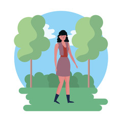 Isolated avatar woman vector design
