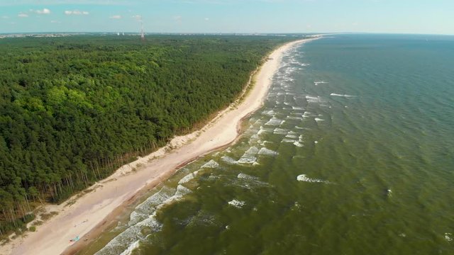 Aerial view of the Dutchman's Cap, the highest scarp at Lithuanian seaside