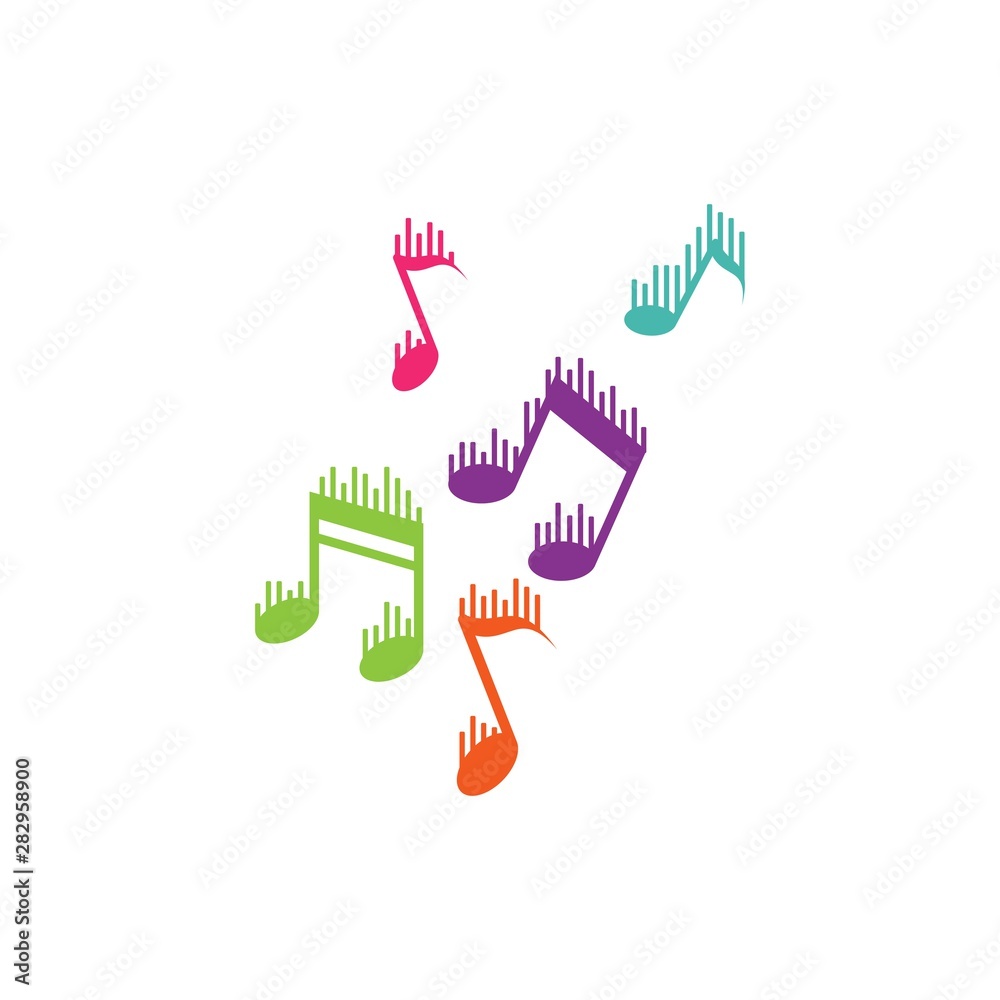 Wall mural music note icon