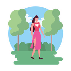 Isolated avatar woman vector design