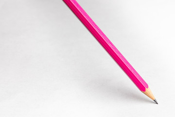 Pink pencil writing