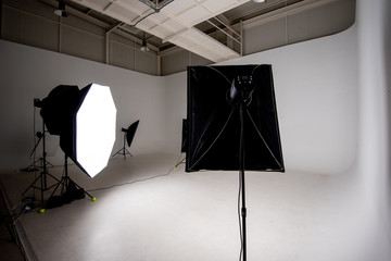 Studio lights used for photography