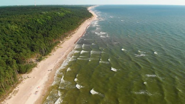Aerial view of the Dutchman's Cap, the highest scarp at Lithuanian seaside