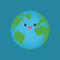 Smiling happy Earth
