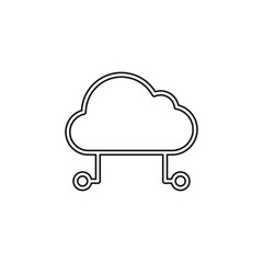hosting cloud icon, cloud computing technology