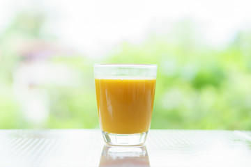 Homemade pure pumpkin soup
