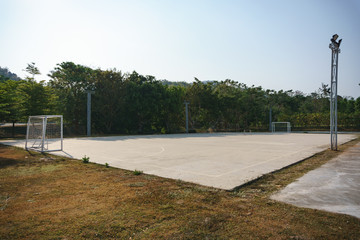Futsal or small soccer, football court.