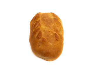 Loaf of bread on a white background