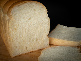 Loaf of bread on a wooden table