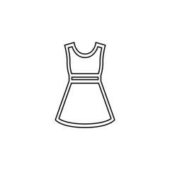 fashion model symbol, vector casual woman dress