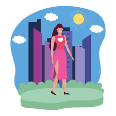 Isolated avatar woman vector design