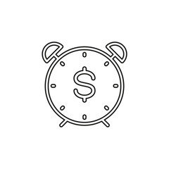 time dollar icon, time for money concept