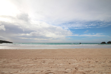 Empty Beautiful Bay Beach Sand