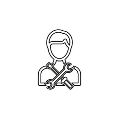 Technician concept line icon.