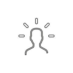 Mind icon. Logo element illustration.