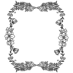 Invitation card, greeting card, various of card, with decor of floral frame. Vector