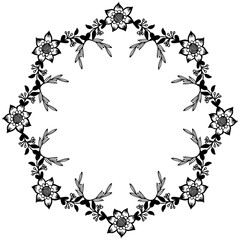Fototapeta premium Various elegant card, with abstract leaves and wreath frame. Vector