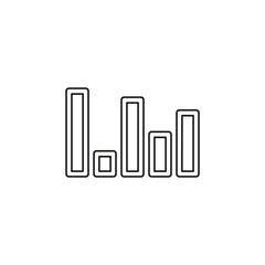 chart growing bar icon financial growth