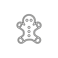 Vector gingerbread man icon. Web Icon.