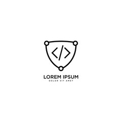 Safe Code Design Vector, Shield Simple Vector