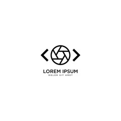 Camera code design vector, photography simple vector