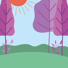Fototapeta na wymiar Abstract and season trees design vector illustration
