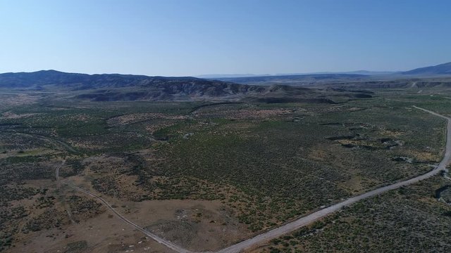 Aerial over plains in Gunnison Colorado near the Tenderfoot mountains