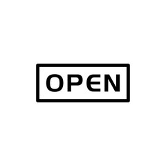 Open Close hanging icon vector symbol illustration