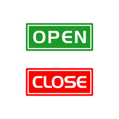 Open Close hanging icon vector symbol illustration