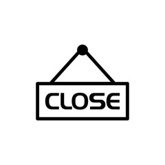 Open Close hanging icon vector symbol illustration