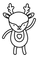 Isolated reindeer cartoon design vector illustration