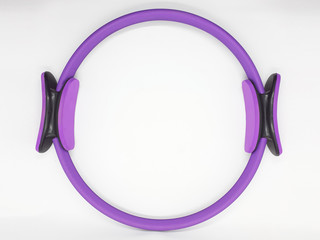 Cute Luxury Female Pilates Ring for Gym Workout in White Isolated Background