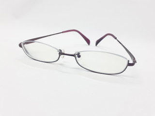 Fototapeta na wymiar Elegant Luxury Stylish Black Reading Eye Glasses in White Isolated Background