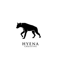 hyena black logo icon design vector illustration