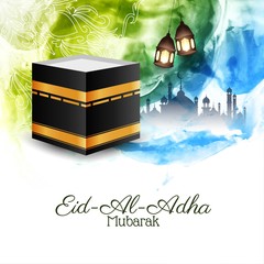 Religious Eid Al Adha mubarak decorative background