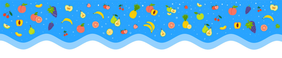 Fruity flat vector banner