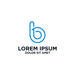 Monoline initial B logo design vector unique modern
