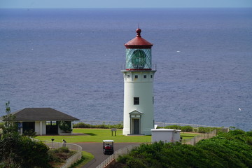 Fototapeta na wymiar Kīlauea Lighthouse is located on Kīlauea Point on the island of Kauaʻi, Hawaiʻi in the Kīlauea Point National Wildlife Refuge