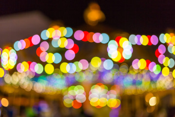 blur of light at carnival festival night market