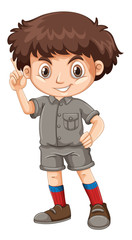 Cute happy smiling child isolated on white background