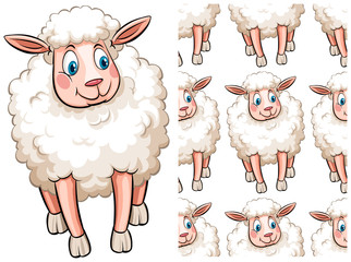 Seamless design pattern isolated on white