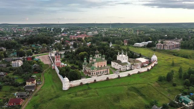 Aerial view of Goritsky Monastery in Pereslavl-Zalessky, Yaroslavl oblast, Russia