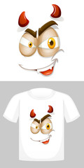 T-shirt design with graphic in front
