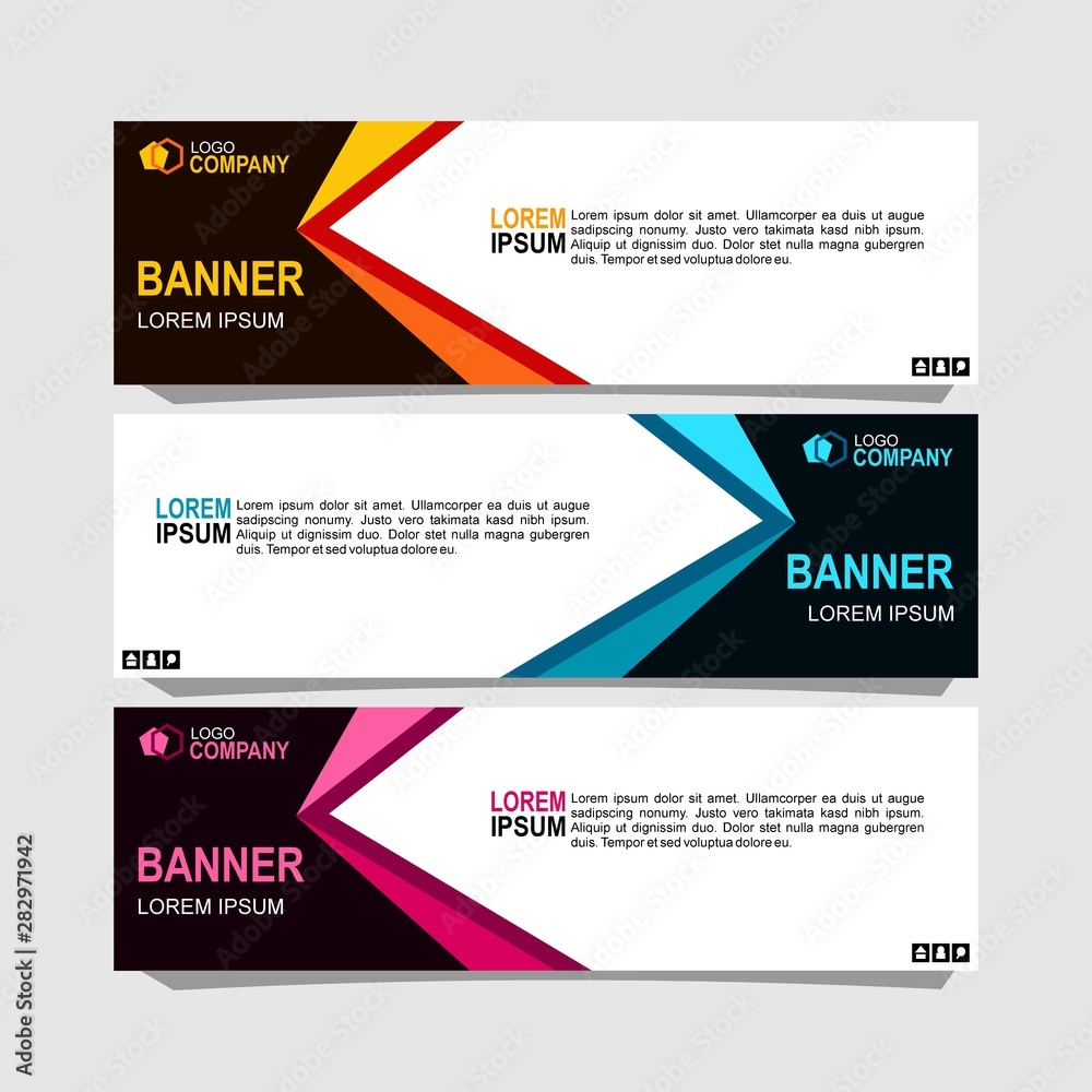Sticker vector abstract design banner web template.