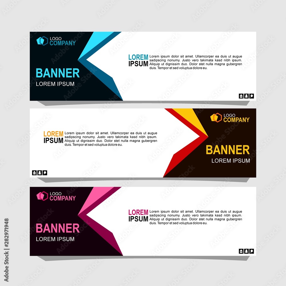 Wall mural vector abstract design banner web template.